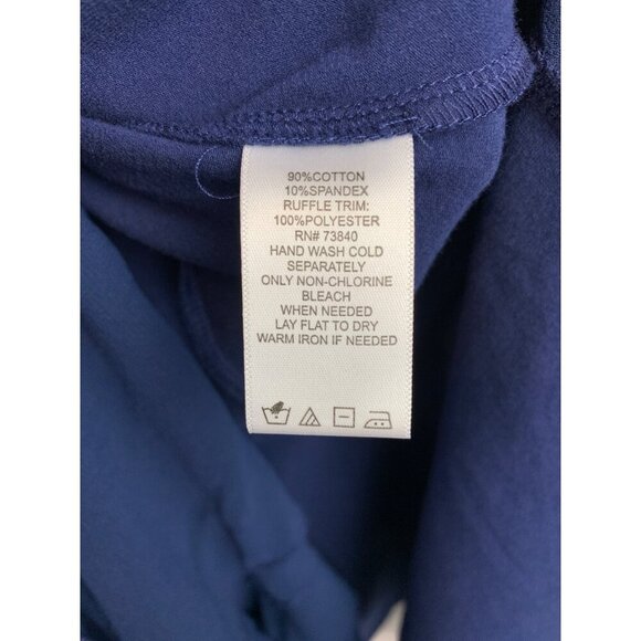 Kathleen Kirkwood Sleeveless Blue Dress With Ruffle Hem M - Picture 6 of 6